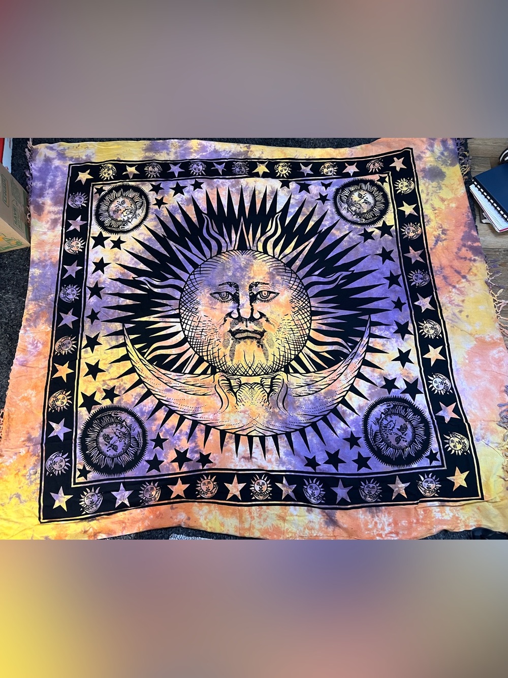 Sun moon tapestry